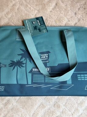 NEW Trader joe’s Barbie teal LIMITED EDITION TRADER JOES COOLER BAG